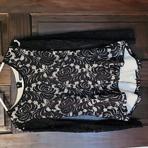 Black lace long sleeve shirt